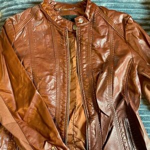 Faux Leather Jacket S